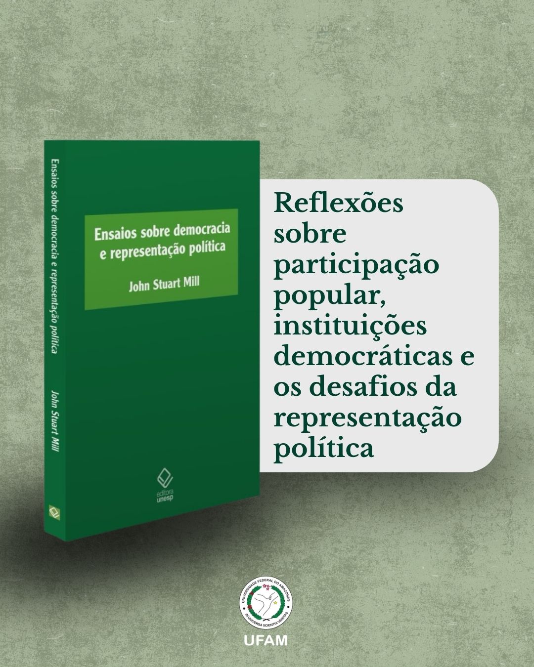 Docente do PPGF-UFAM publica tradução inédita de textos de John Stuart Mill